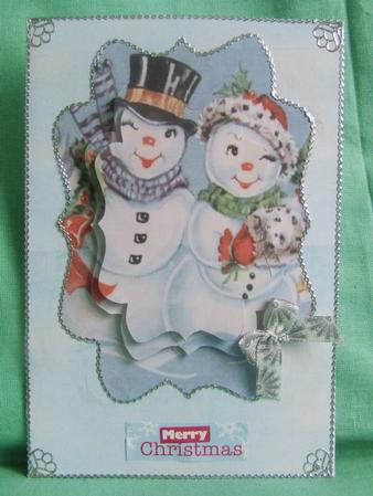 Mr and Mrs Snowman Fancy Bracket Tunnel Sheet by Susan Smith