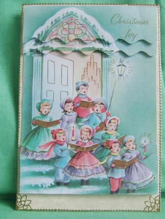 Trendy Christmas Carol Singers Wavey Top Bottom Stacker by Susan Smith