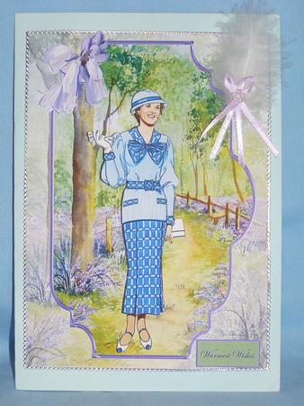 Afternoon Walk at Bluebell Woods Bracket Scene Card Front by Susan Smith