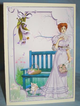Flowers from the Garden, Bracket Scene Card Front by Susan Smith