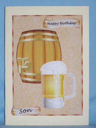 Pint of Beer and Beer Barrel by Susan Smith