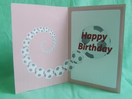 Football Fan Birthday Insert Red by Susan Smith