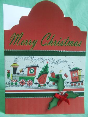 Santas Train Quick Card Merry Christmas by Susan Smith