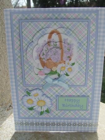 Flower Basket - Best of Both Worlds Card Front by Susan Smith