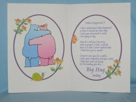 A Big Hug Insert- (male and Female) by Susan Smith