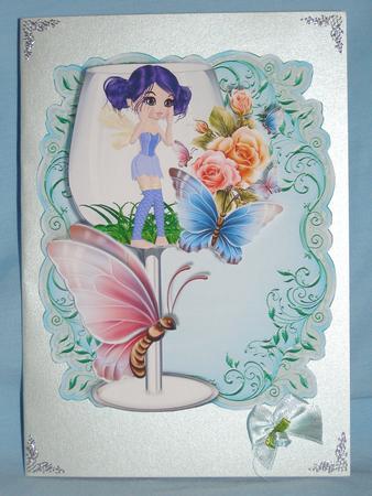 Fairy in a Glass with Beautiful Butterflies by Susan Smith