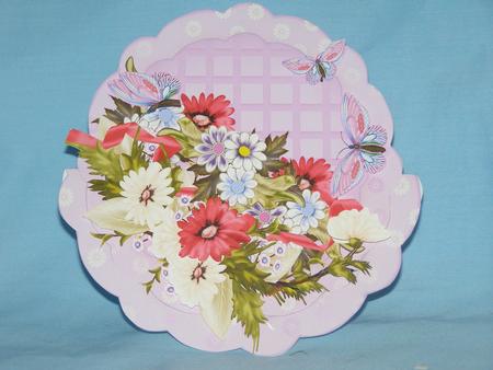Sweet Floral Wobble Card with Butterflies by Susan Smith