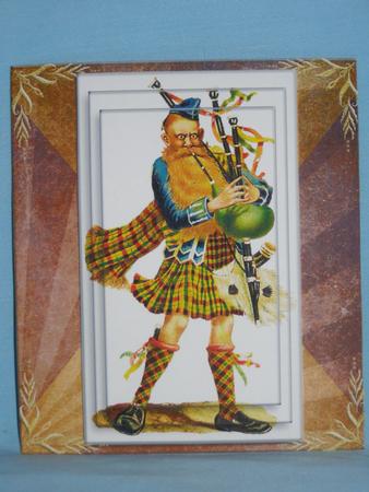 Pipeing the Way Home Card Top with Easy Decoupage by Susan Smith