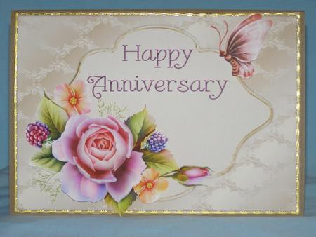 Anniversay English Rose Card Front by Susan Smith