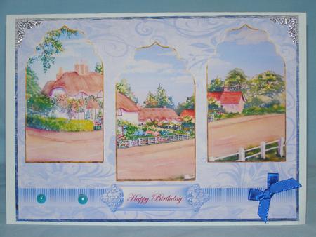Thatch Cottage New Home Panel Card by Susan Smith
