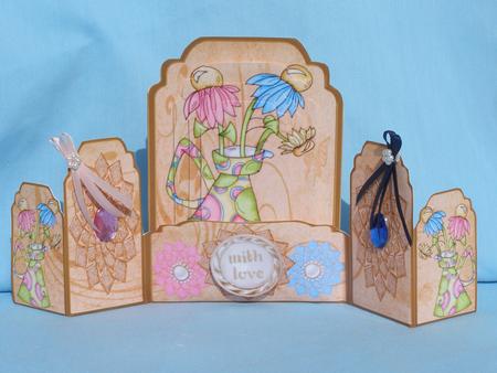 Funky Watering Can Gatefold Pocket Card Mini Kit by Susan Smith