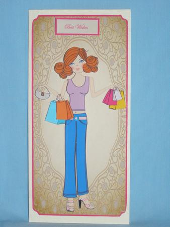 This Girl Loves to Shop Dl Card with Decoupage by Susan Smith