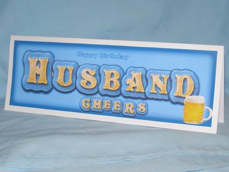 Husband Birthday Cheers Dl by Susan Smith