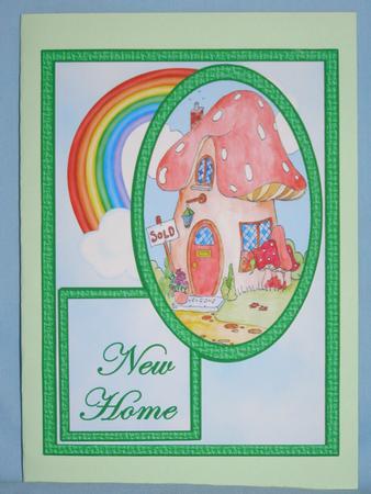 New Home -toadstool Quick Card by Susan Smith