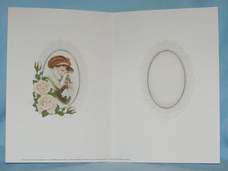 Vintage Girl in Antique Lace Frame Insert by Susan Smith