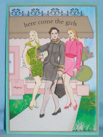 Here Come the Girls Decoupage by Susan Smith