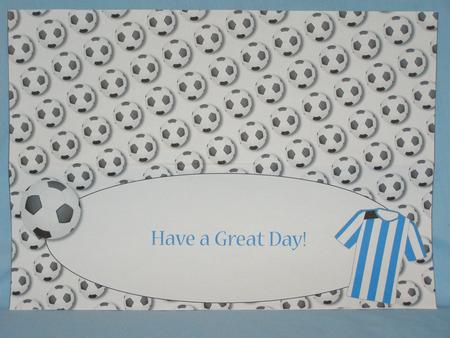 Football Fan Birthday (blue & White 5) Insert with Message by Susan Smith