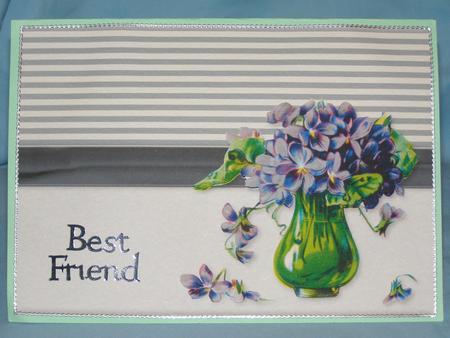 Vase of Purple Flowers Quick Card by Susan Smith
