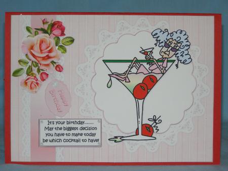 Stella and Her Cocktails Quick Card by Susan Smith