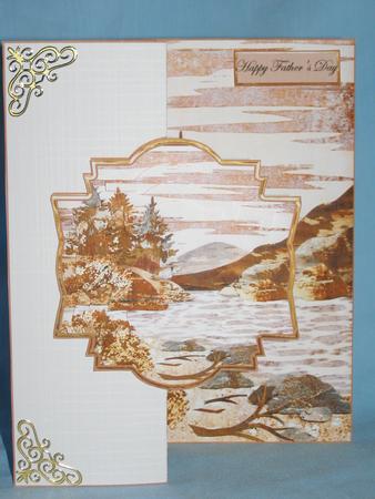 Wood Art River Scene No Hole Fold Back Card Mini Kit by Susan Smith