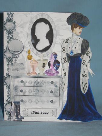 All Dressed and Ready for Shopping with Decoupage by Susan Smith