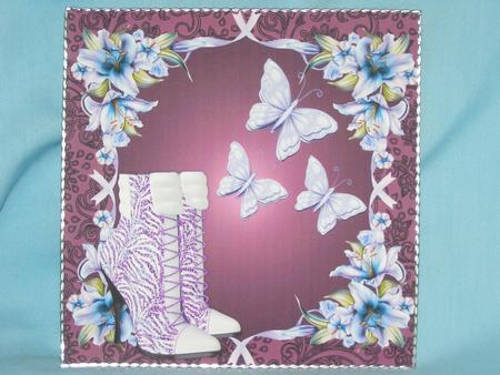 Lilies, Butterflies & Boots Topper by Susan Smith