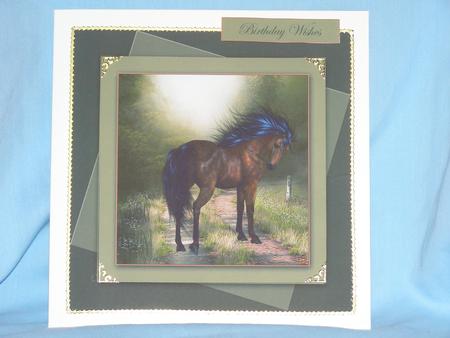 Beautiful Horse Card Topper 1 by Susan Smith