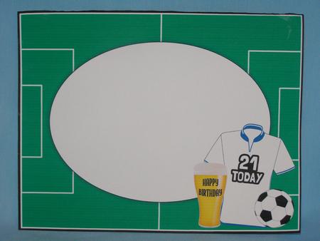 Football Fan 21st Birthday (white) 4 Insert by Susan Smith
