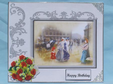 Vintage Picture Flower Sales with Decoupage by Susan Smith