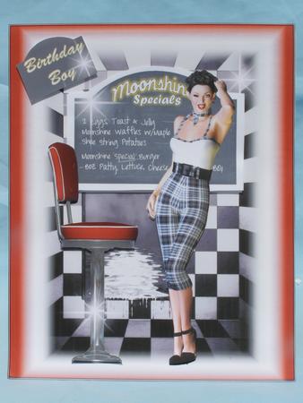 Pin Up Girl in Capri Pants Card Topper by Susan Smith