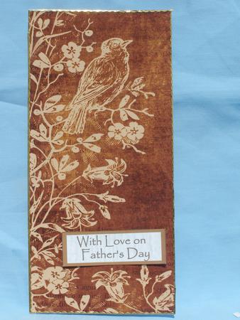 Vintage Tea Bird Edge Light A4 Backing Paper by Susan Smith