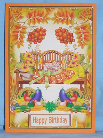 Autumn Garden Decoupage Topper by Susan Smith