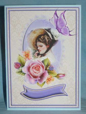 Vintage English Rose Card Front by Susan Smith
