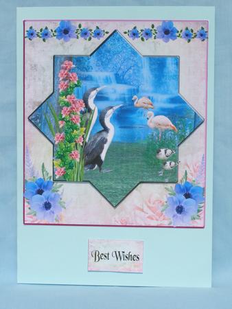 Water Birds & Falls & Flower Decoupage by Susan Smith