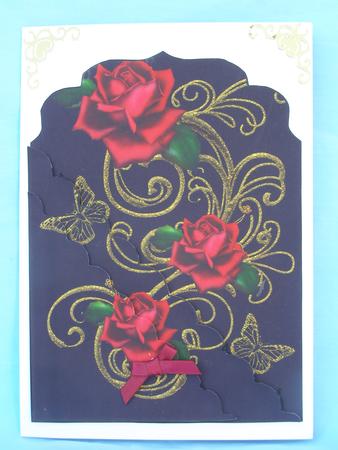 Black and Gold Red Rose by Susan Smith