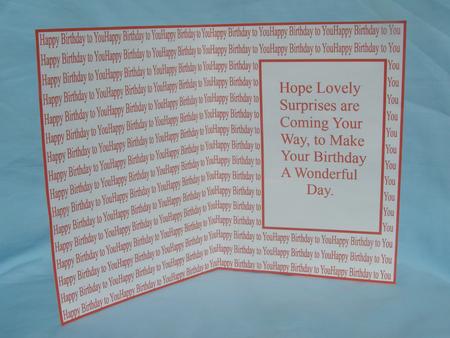 Happy Birthday to You Insert Red by Susan Smith