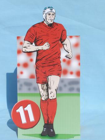 Rugby Player (red) - Dl Cut Out by Susan Smith