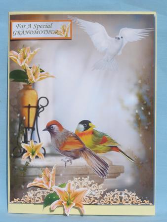 Bird & Lily Bookmark Card by Susan Smith