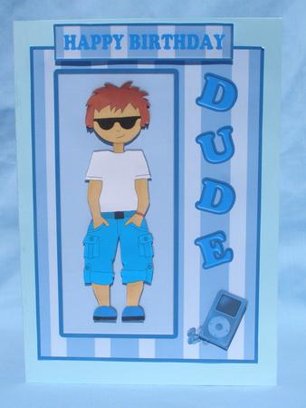 Dude 1 - Teen Boy Card by Susan Smith