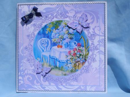 8x8 Tea for 2 with Butterflies Decoupage Sheet by Susan Smith