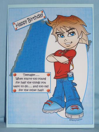 Teen Boy Being a Teenager Quick Card by Susan Smith
