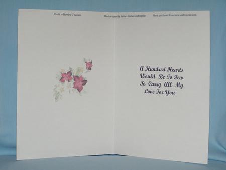 Love of My Life Anniversary Card Insert by Susan Smith