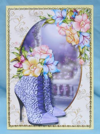 Purple Leopard Boots & Beautiful Flowers by Susan Smith
