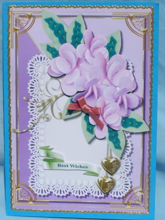 Felt Flowers Card Front 1 by Susan Smith
