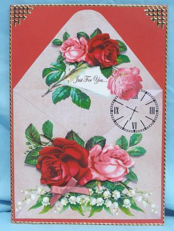 Envelop Antique Roses by Susan Smith
