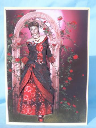 Deep Red Rose Vintage Lady Decoupage by Susan Smith