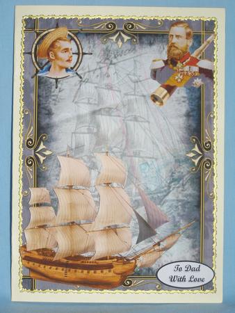The Ships Captain & Crew Mate Card Topper & Decoupage by Susan Smith