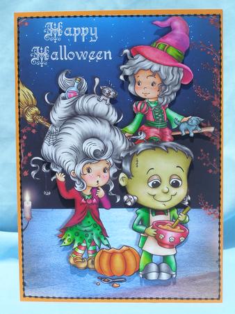 Halloween Monster Bash Card Front by Susan Smith