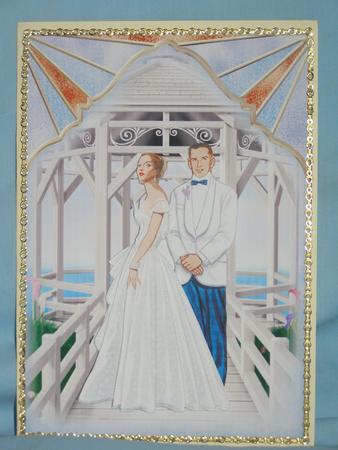 Art Deco Wedding in Paradise Decoupage by Susan Smith