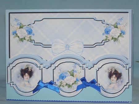 Victorian Lady Scalloped Edge Card Front by Susan Smith